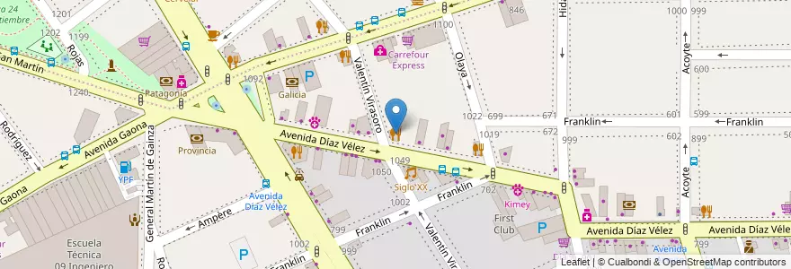 Mapa de ubicacion de Visottino, Caballito en آرژانتین, Ciudad Autónoma De Buenos Aires, Buenos Aires, Comuna 6.