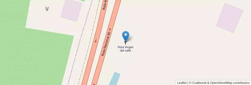 Mapa de ubicacion de Vista Virgen del valle en アルゼンチン, チリ, メンドーサ州, Departamento Luján De Cuyo, Distrito El Carrizal.
