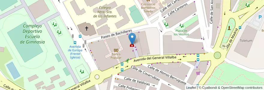 Mapa de ubicacion de Visualais Centro de Optometría en Spagna, Castilla-La Mancha, Toledo, Toledo, Toledo.