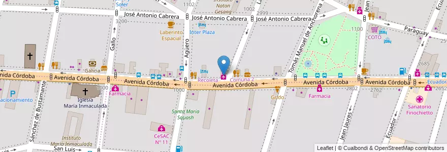 Mapa de ubicacion de Vital, Balvanera en アルゼンチン, Ciudad Autónoma De Buenos Aires, Comuna 2, ブエノスアイレス.