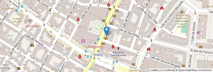 Mapa de ubicacion de Vital Dent en スペイン, マドリード州, Comunidad De Madrid, Área Metropolitana De Madrid Y Corredor Del Henares, Madrid.