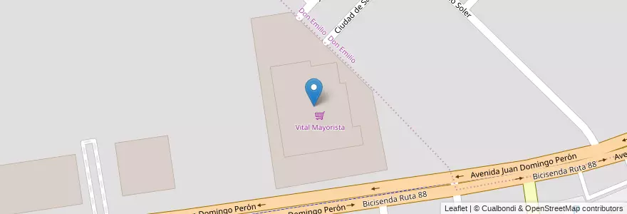 Mapa de ubicacion de Vital Mayorista en 阿根廷, 布宜诺斯艾利斯省, Partido De General Pueyrredón, Mar Del Plata.