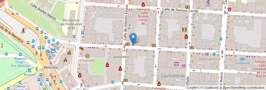Mapa de ubicacion de Vitaldent en Испания, Мадрид, Мадрид, Área Metropolitana De Madrid Y Corredor Del Henares, Мадрид.
