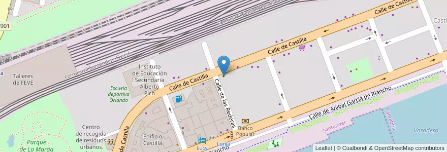 Mapa de ubicacion de Vitalia Centro de Día en Испания, Кантабрия, Кантабрия, Santander, Santander.
