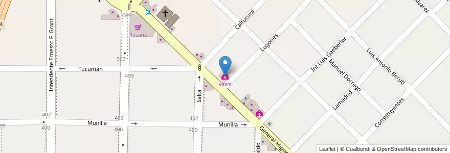 Mapa de ubicacion de Vita's en Arjantin, Buenos Aires, Partido De Morón, Morón.