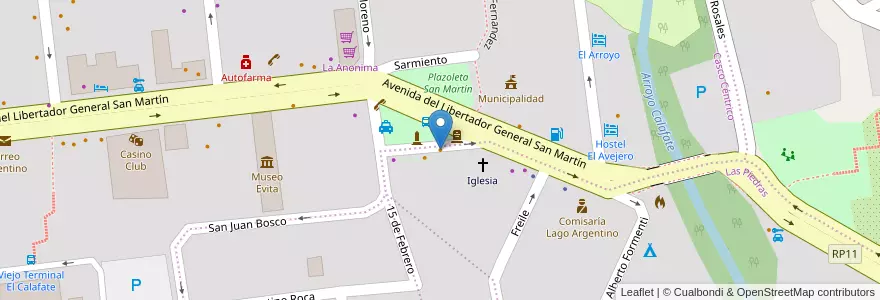 Mapa de ubicacion de Viva la pepa en アルゼンチン, マガジャネス・イ・デ・ラ・アンタルティカ・チレーナ州, チリ, サンタクルス州, El Calafate, Lago Argentino.