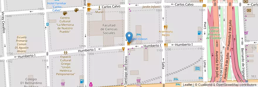 Mapa de ubicacion de Vivaldi, Constitucion en アルゼンチン, Ciudad Autónoma De Buenos Aires, Comuna 1, ブエノスアイレス.