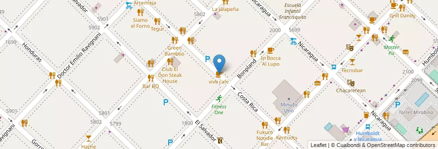 Mapa de ubicacion de vive café en Argentine, Ciudad Autónoma De Buenos Aires, Buenos Aires.