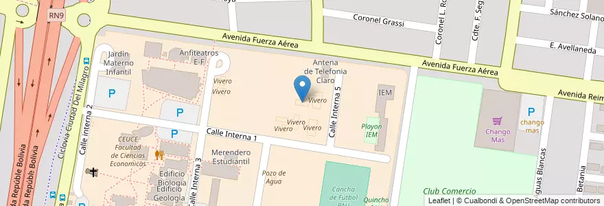 Mapa de ubicacion de Vivero en Arjantin, Salta, Capital, Municipio De Salta, Salta.