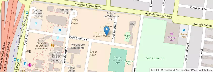 Mapa de ubicacion de Vivero en 阿根廷, Salta, Capital, Municipio De Salta, Salta.