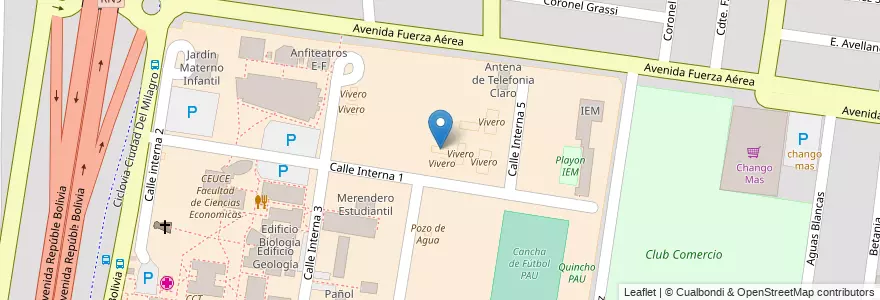 Mapa de ubicacion de Vivero en アルゼンチン, サルタ州, Capital, Municipio De Salta, Salta.