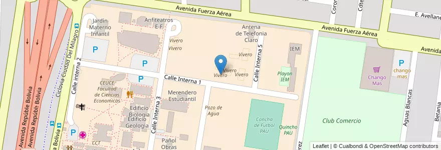 Mapa de ubicacion de Vivero en Argentine, Salta, Capital, Municipio De Salta, Salta.