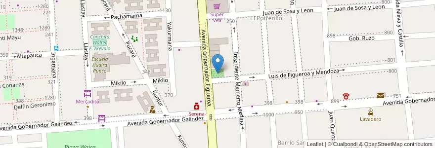 Mapa de ubicacion de Vivero El Portal en アルゼンチン, カタマルカ州, Departamento Capital, Municipio De San Fernando Del Valle De Catamarca, San Fernando Del Valle De Catamarca.