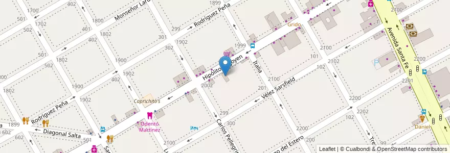 Mapa de ubicacion de Vivero La Palma en Arjantin, Buenos Aires, Partido De San Isidro, Martínez.
