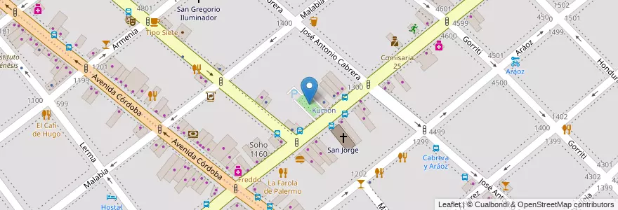 Mapa de ubicacion de Vivero Mario, Palermo en Argentinien, Ciudad Autónoma De Buenos Aires, Buenos Aires.