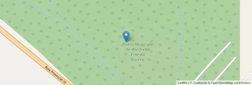 Mapa de ubicacion de Vivero Municipal de Winifreda Ernesto Lucero en Аргентина, Ла-Пампа, Departamento Conhelo, Municipio De Winifreda.
