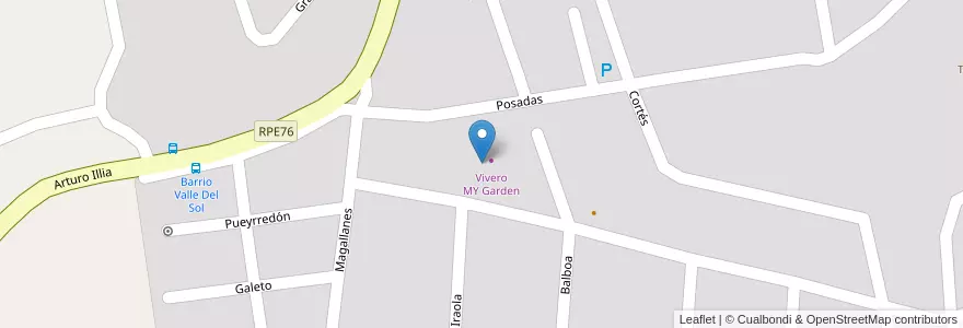 Mapa de ubicacion de Vivero MY Garden en Arjantin, Córdoba, Departamento Punilla, Pedanía Dolores, Municipio De La Cumbre.
