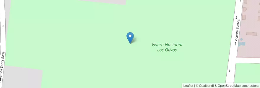 Mapa de ubicacion de Vivero Nacional Los Olivos en Argentina, La Rioja, Departamento Capital, La Rioja.