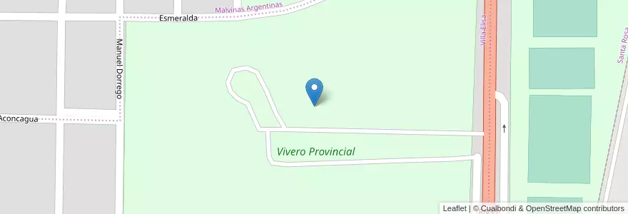 Mapa de ubicacion de Vivero Provincial en 阿根廷, La Pampa, Municipio De Santa Rosa, Departamento Capital, Santa Rosa.