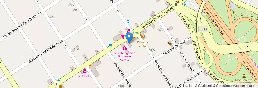 Mapa de ubicacion de Vivero Tomodacho en Arjantin, Buenos Aires, Partido De Florencio Varela, Florencio Varela.