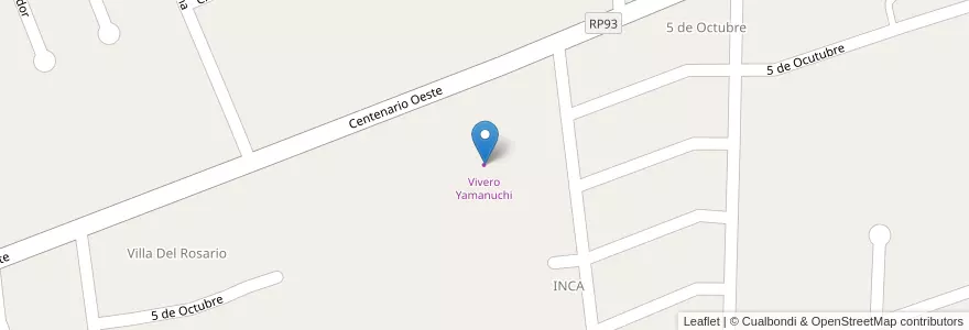 Mapa de ubicacion de Vivero Yamanuchi en 아르헨티나, San Juan, 칠레, Chimbas.