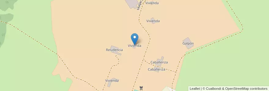 Mapa de ubicacion de Vivienda en アルゼンチン, ブエノスアイレス州, Partido De Luján.
