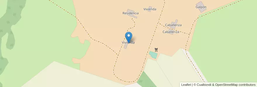 Mapa de ubicacion de Vivienda en アルゼンチン, ブエノスアイレス州, Partido De Luján.