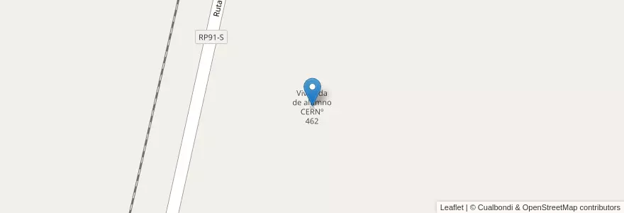 Mapa de ubicacion de Vivienda de alumno CERNº 462 en Argentina, Santa Fe, Municipio De Villa Minetti.
