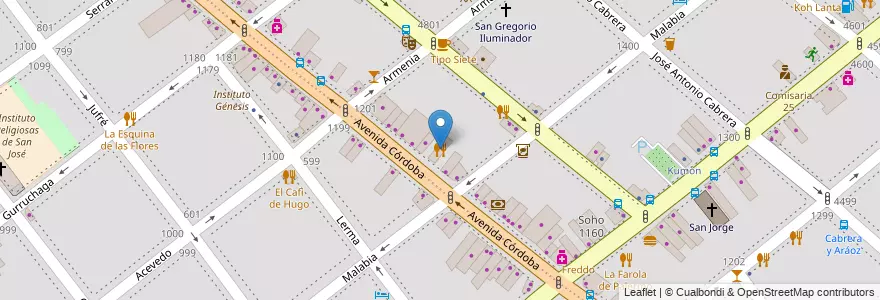 Mapa de ubicacion de Vizio Bar, Palermo en 阿根廷, Ciudad Autónoma De Buenos Aires, 布宜诺斯艾利斯.