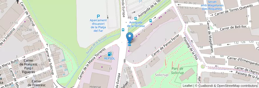 Mapa de ubicacion de VNG Lloguer de furgonetes en Испания, Каталония, Барселона, Гарраф, Vilanova I La Geltrú.