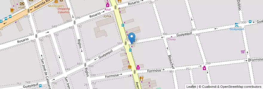 Mapa de ubicacion de Voilo, Caballito en アルゼンチン, Ciudad Autónoma De Buenos Aires, ブエノスアイレス, Comuna 6.