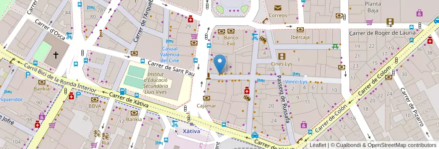 Mapa de ubicacion de Volapié en スペイン, バレンシア州, València / Valencia, Comarca De València, València.
