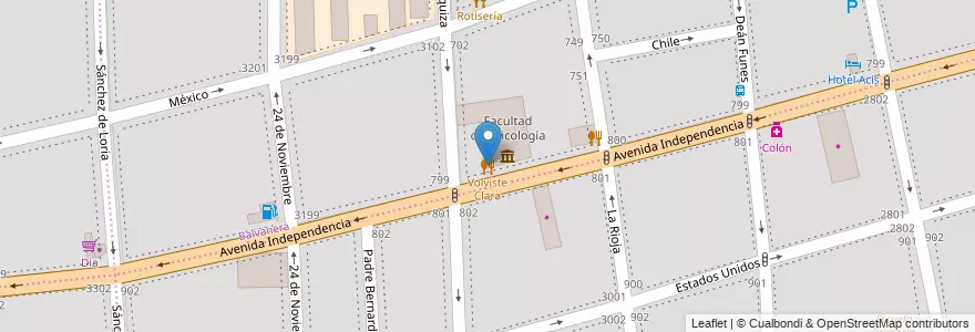 Mapa de ubicacion de Volviste Clara, Balvanera en Argentinië, Ciudad Autónoma De Buenos Aires, Comuna 3, Buenos Aires.
