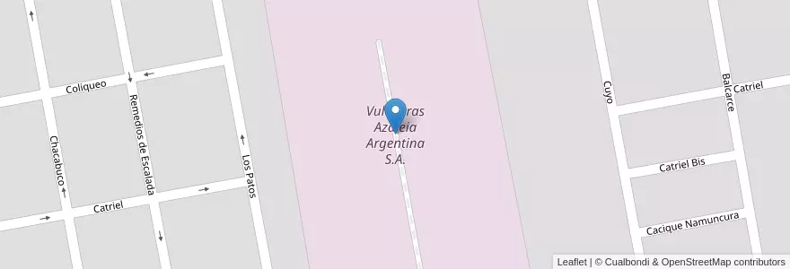 Mapa de ubicacion de Vulcabras Azaleia Argentina S.A. en Arjantin, Buenos Aires, Partido De Coronel Suárez.