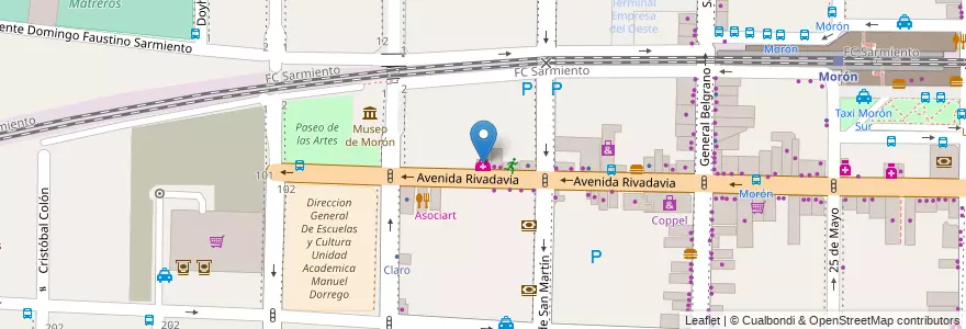 Mapa de ubicacion de Vz Laboratorios en Argentina, Buenos Aires, Partido De Morón, Morón.
