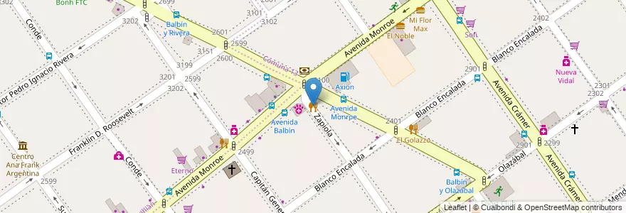 Mapa de ubicacion de Wakusei sushi delivery, Belgrano en Arjantin, Ciudad Autónoma De Buenos Aires, Buenos Aires.