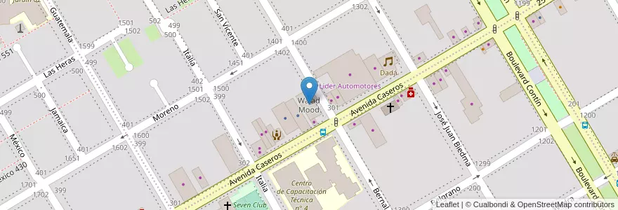 Mapa de ubicacion de Walad Mood en 아르헨티나, 리오네그로주, Departamento Adolfo Alsina, Viedma, Viedma.
