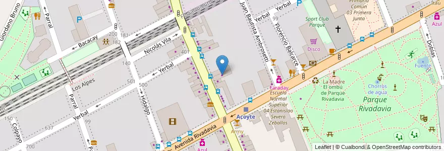 Mapa de ubicacion de Wall Street English, Caballito en آرژانتین, Ciudad Autónoma De Buenos Aires, Buenos Aires, Comuna 6.