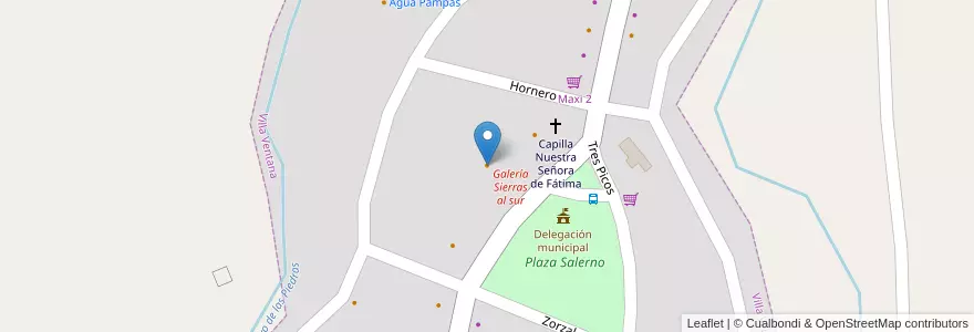 Mapa de ubicacion de Wallace en Arjantin, Buenos Aires, Partido De Tornquist, Villa Ventana.