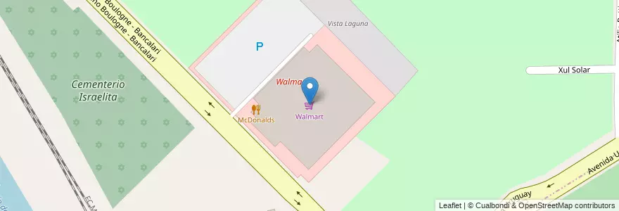 Mapa de ubicacion de Walmart en Arjantin, Buenos Aires, Partido De San Fernando, Victoria.