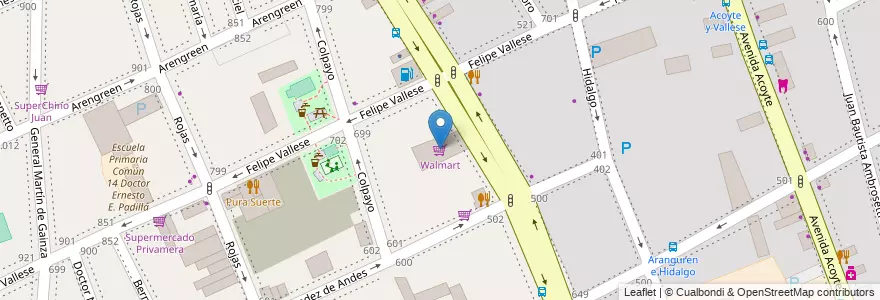 Mapa de ubicacion de Walmart, Caballito en アルゼンチン, Ciudad Autónoma De Buenos Aires, ブエノスアイレス, Comuna 6.