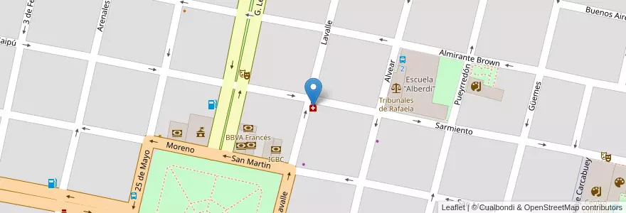 Mapa de ubicacion de Walter en الأرجنتين, سانتا في, Departamento Castellanos, Municipio De Rafaela.