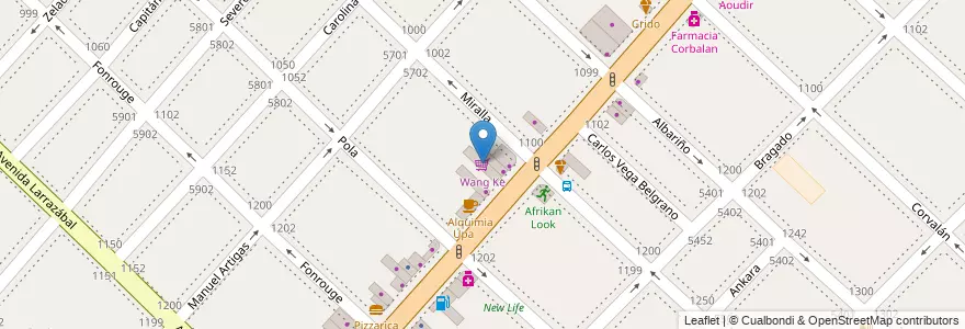 Mapa de ubicacion de Wang Ke, Mataderos en Argentinië, Ciudad Autónoma De Buenos Aires, Comuna 9, Buenos Aires.