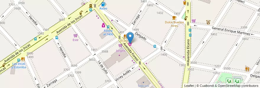 Mapa de ubicacion de Wapp, Colegiales en آرژانتین, Ciudad Autónoma De Buenos Aires, Buenos Aires, Comuna 15.