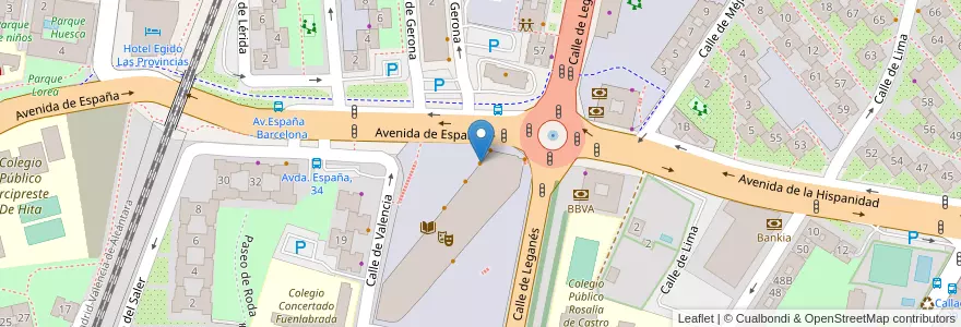 Mapa de ubicacion de Warhol Lounge Café en Spanien, Autonome Gemeinschaft Madrid, Autonome Gemeinschaft Madrid, Área Metropolitana De Madrid Y Corredor Del Henares, Fuenlabrada.