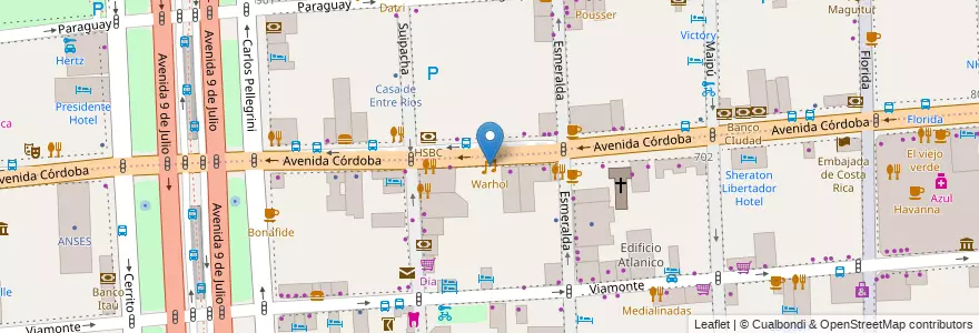 Mapa de ubicacion de Warhol, San Nicolas en Argentina, Autonomous City Of Buenos Aires, Comuna 1, Autonomous City Of Buenos Aires.