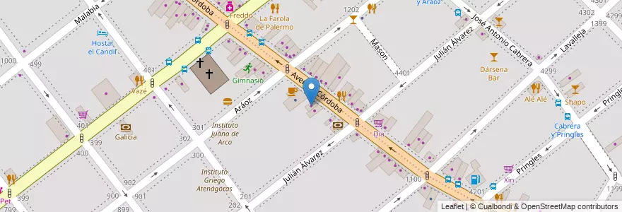 Mapa de ubicacion de Warlock, Villa Crespo en Argentine, Ciudad Autónoma De Buenos Aires, Buenos Aires, Comuna 15.
