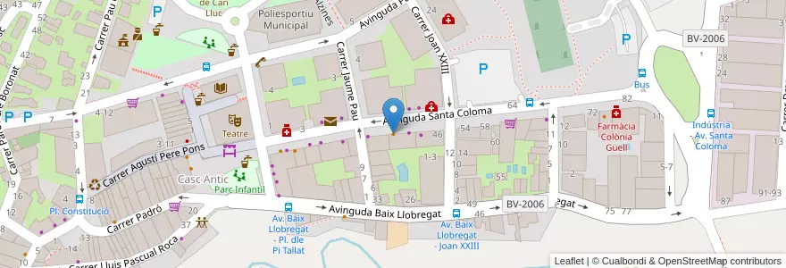 Mapa de ubicacion de We love xurros & coffee en Spain, Catalonia, Barcelona, Baix Llobregat, Santa Coloma De Cervelló.