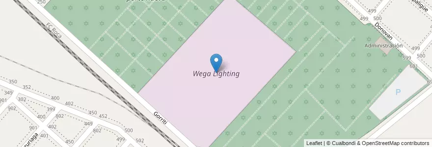 Mapa de ubicacion de Wega Lighting en アルゼンチン, ブエノスアイレス州, Partido De La Matanza, La Tablada.