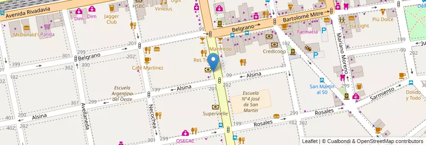 Mapa de ubicacion de Wendys en Argentinië, Buenos Aires, Partido De La Matanza, Ramos Mejía.
